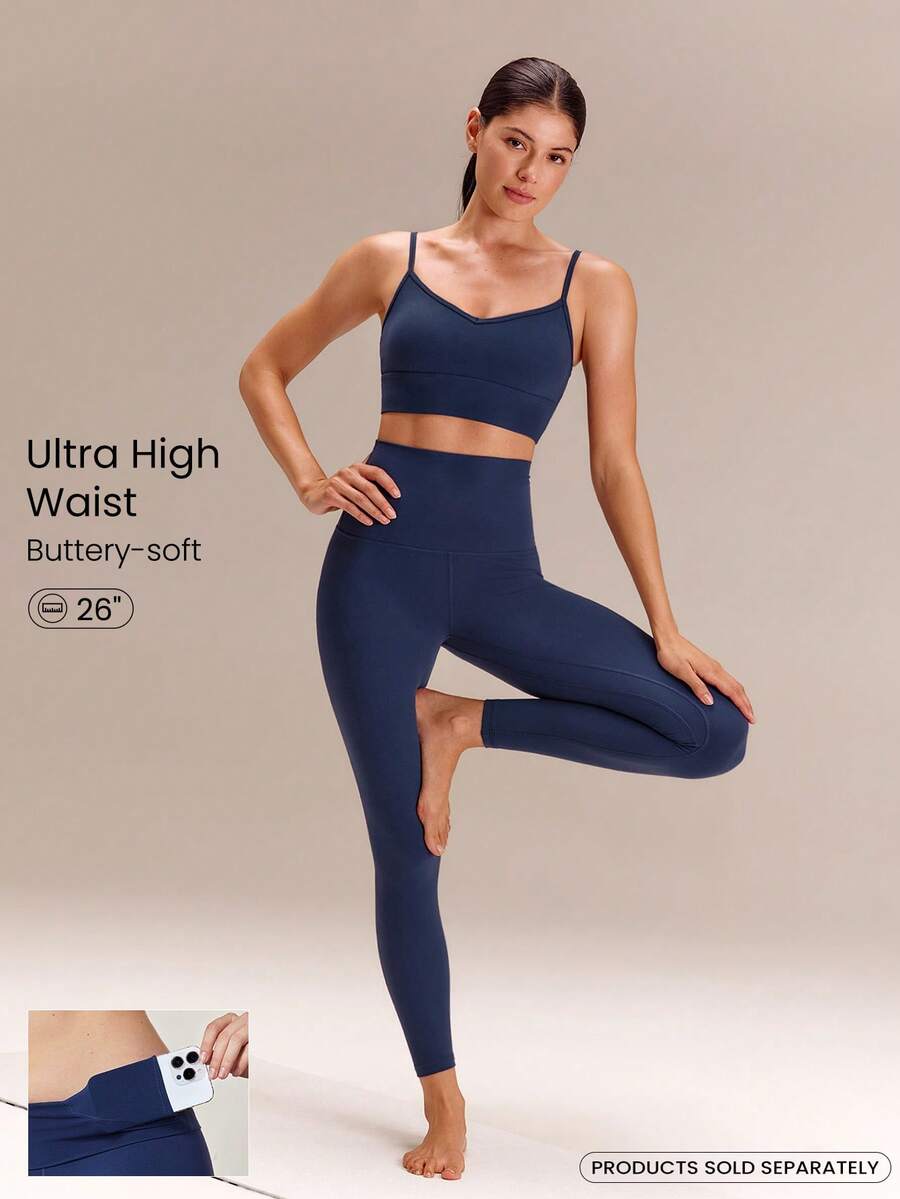 GLOWMODE Leggings De Bolsillo De Cintura Alta Superalta Featherfit™ High Expectations De 26" - Dark Blue - Ver 1