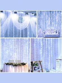 Window Curtain Lights, Warm Lighting, USB Powered, 8 Modes Remote Control, Hanging Lights For Bedroom, Indoor, Outdoor, Wedding Party - Multicolor - View 6