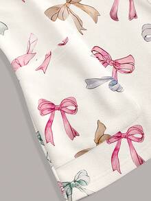 PopScrub Atasan Seragam Medis Wanita Lengan Pendek Motif Pita Kasual - MultiWarna - View 5