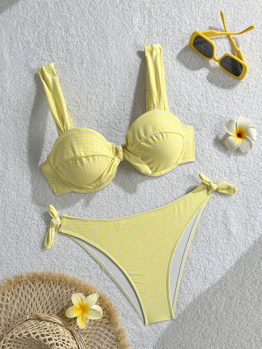 Swim Mod 两件套女士沙滩度假比基尼套装 - 彩色 - 查看 1