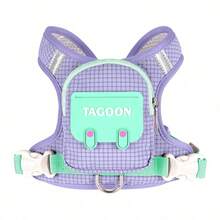Adjustable Pet Harness Leash, Suitable For Medium & Small Dogs, Integrated Backpack Design For Outdoor Travel, Hiking And Walking, Pet Chest Strap Backpack - Multicolor - View 13