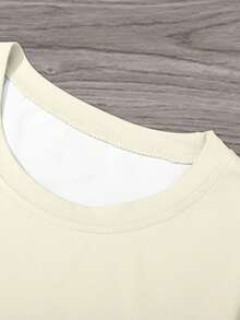 Manfinity Joysei Men's Summer White Green Teal Gradient Wave Color Block T-Shirt NY New York Letter Embroidery Print Casual Vacation Holiday Festival Coachella Rave Concert Party Going Out Club Workout Office Streetwear Vintage Y2K 2000s Style Old Money Modest Crew Neck Loose Fit Oversized Drop Shoulder Short Sleeve Top,Men T-Shirts - Multicolor - View 5