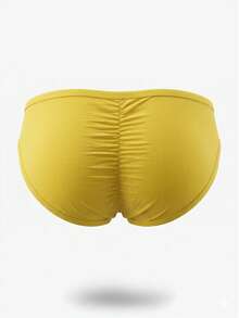 DrisQ 1 pieza Ropa interior sexy de hombre de tela amarilla cautivadora de cintura media - Amarillo - Ver 6
