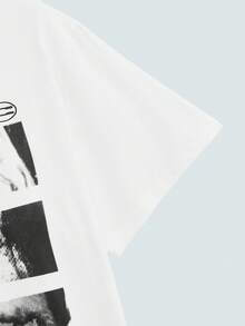 Modcrash Men's Shirt, Streetwear Casual Graphic Print, Relaxed Fit, Spring Summer, Unisex - White - View 5