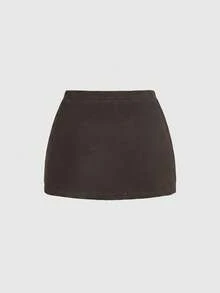 ROMWE Street Life Casual Sassy Eye Print Women Skirt - Brown - View 2