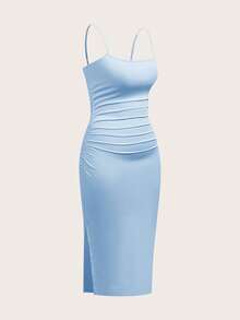 SHEIN EZwear Đầm hè màu xanh dương và đen dành cho nữ cỡ lớn - Màu xanh lam - Xem 5
