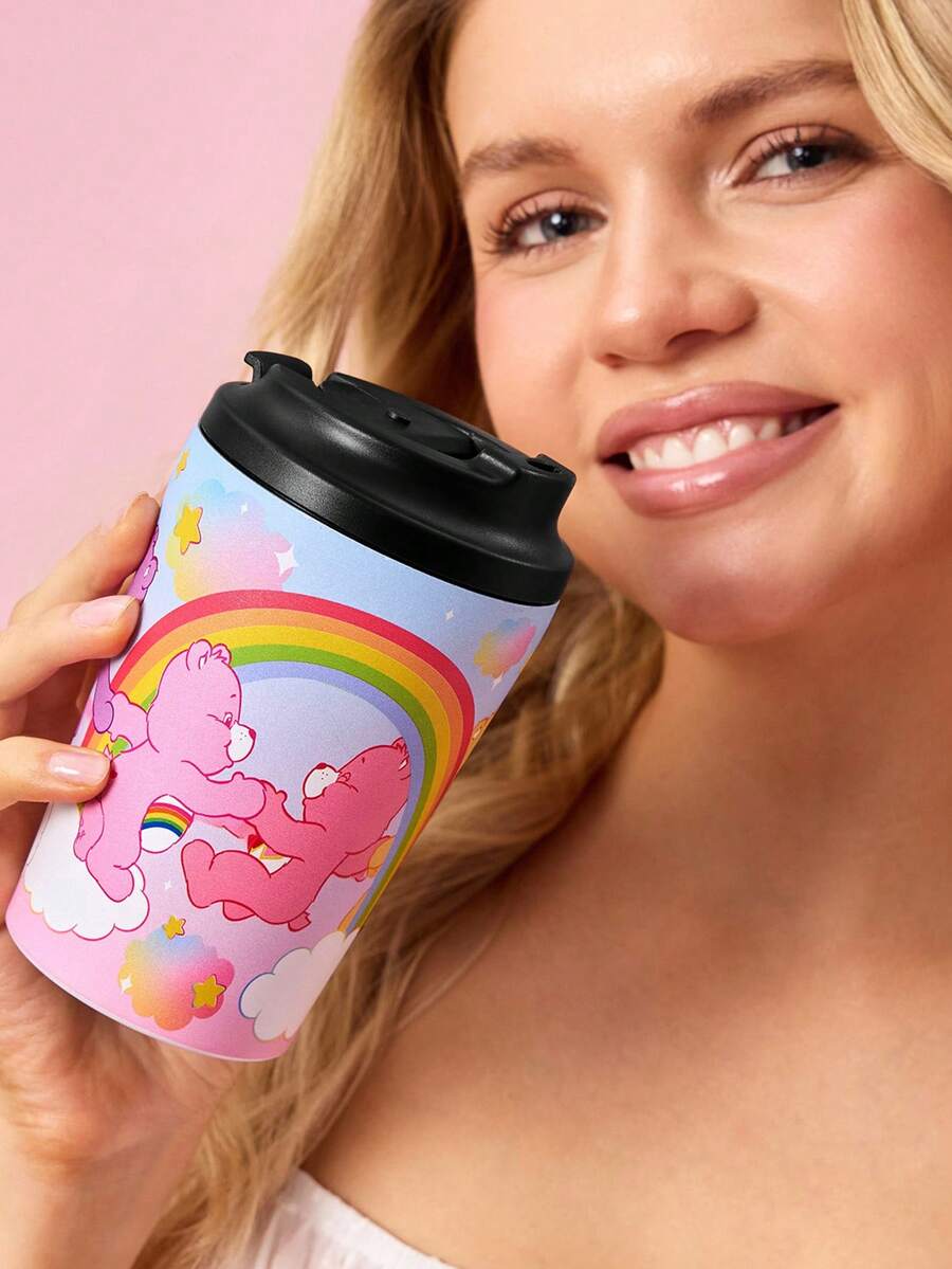 SHEIN X Care Bears 360 Ml / 12 Oz Leak-Proof Stainless Steel, Convenient To Carry, Portable Cup - Multicolor - View 1
