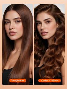 JMMO HAIR 2合1直髮夾與捲髮棒 8段可調溫度 360°氣流造型器 負離子快直髮 水性陶瓷塗層亮澤髮質 適用所有髮質 髮型工具 美規插頭 - 灰色 - 查看 6