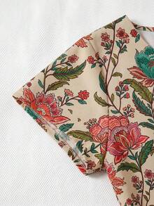 EMERY ROSE Vestido de verano casual y versátil con estampado para mujeres - Multicolor - Ver 4