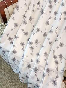 Spring/Summer New Printed Chiffon Casual Skirt, Versatile Plus Size - Black - View 3