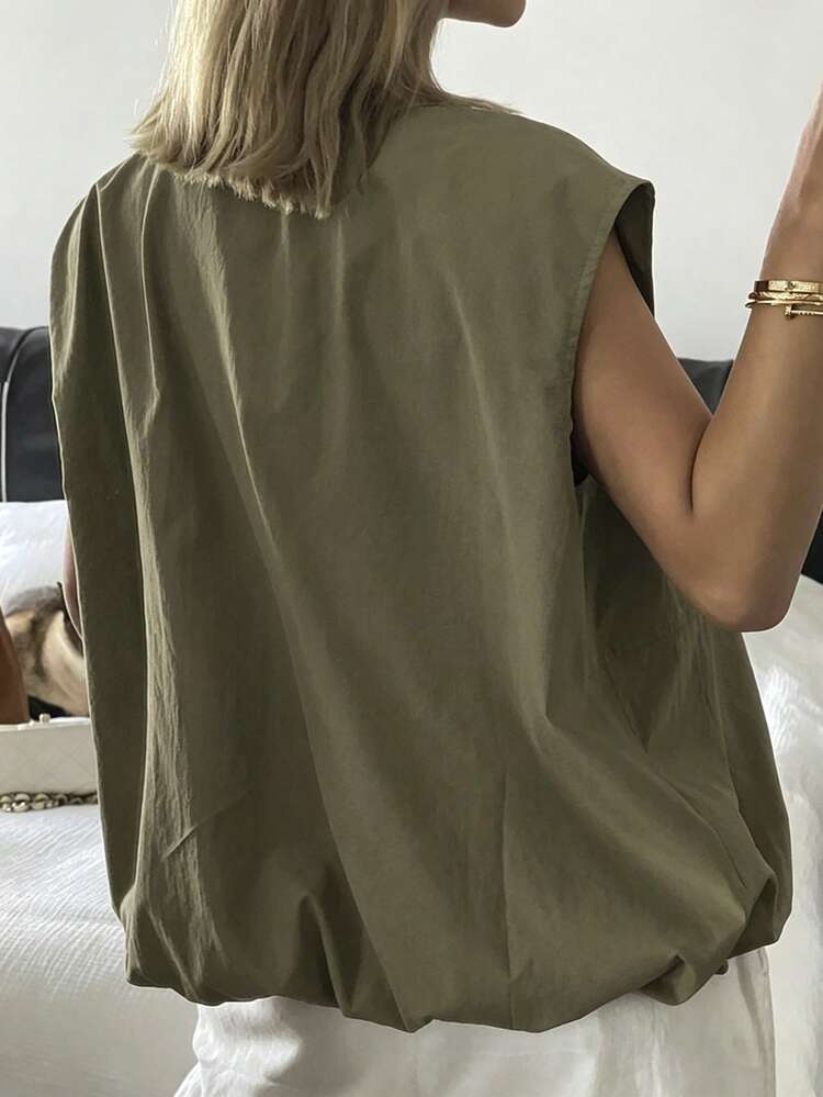 Summer New Loose Casual Sleeveless Vest, Business Casual Style For Women