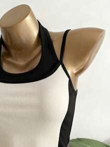 Lalippa Top de camiseta minimalista para mujer, adecuado para uso diario, viajes, reuniones, playa - Multicolor - Ver 3