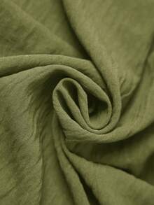 Boho Mama Maternity Solid Color Pleated Casual Summer Sleeveless Dress - Green - View 10