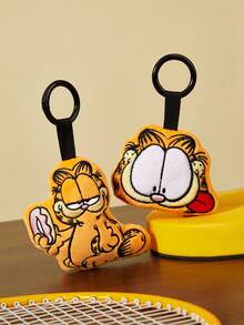 GARFIELD | SHEIN 1Pc Plush Keychain, Exquisite Embroidery, Soft Material, With Round Keychain, Can Be Hung On Bags, Backpacks And Keys. - Multicolor - View 5