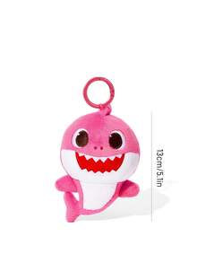 BABY SHARK X SHEIN 1Pc Shark Baby Plush Pendant, Cute Shape, Soft Material, Exquisite Embroidery, Can Be Hung On Bags And Keychains, Rose Red - Multicolor - View 3