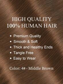 Hair Weft Hair Extensions 100% Human Hair 4# Middle Brown Straight Style In 14-22 Inch Lengths 100G Double Weft Extensions Invisible Seamless Invisible Top Quality Thick Ends Healthy Human Hair Extensions For Thin Hair And Salon Use And For All Women/Girls Daily Use - S4 - View 5