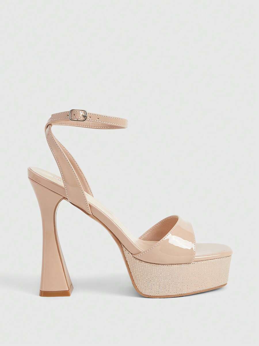CUCCOO LuxiPop Women Heeled Sandals - Apricot - View 1