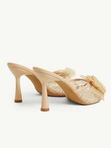 CUCCOO CHICEST Giày nữ mùa thu mới, sandal cao gót mũi tròn Hanako. - Màu be - Xem 7