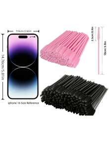 Cọ chải mascara màu đen hồng, cọ xoắn ốc chải lông mày, lược chải mi dùng cho nối mi, tách mi, tỉa lông mày, dụng cụ trang điểm mắt, đóng gói số lượng lớn dùng tại salon và nhà. - Nhiều màu - Xem 7