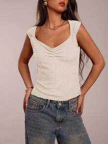 SHEIN Forever 21 Kỳ nghỉ hè trên bãi biển Hội chợ Phục hưng Hòa nhạc đồng quê Y2k Top Tốt nghiệp Đi chơi Người yêu Top Lễ hội âm nhạc Sân bay Phục sinh Boho Áo mùa hè Mùa hè dành cho phụ nữ Mùa hè Ngày của Mẹ Áo tốt nghiệp Phụ nữ nhà thờ Áo phụ nữ - Màu be - Xem 4