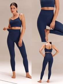 GLOWMODE Leggings De Bolsillo De Cintura Alta Superalta Featherfit™ High Expectations De 26" - Dark Blue - Ver 9