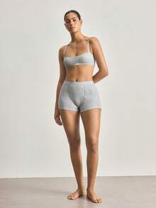 Ocili 女士纯色舒适三角裤 - 灰色 - 查看 4