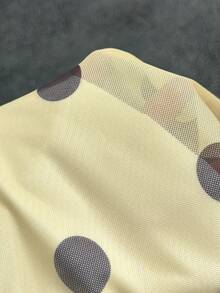 Sunnyshic Polka Dot Draped Neck Women's Dress - Yellow - View 7