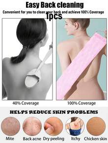 1 pièce Éponge loofah africaine, grattoir de dos exfoliant africain, éponge de douche loofah pour le corps avec sangle, loofah exfoliant africain avec poignée, éponge de bain longue unisexe pour une peau lisse et propre, gant de toilette exfoliant multifonctionnel, grattoir de dos élastique, convient pour la douche, le nettoyage de la peau et le massage - convient aux hommes et aux femmes, applicable pour Noël, l'hiver, la remise des diplômes, rose - Multicolore - Voir 3