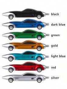 3pcs/Set Funny & Unique Racing Car Shaped Ballpoint Pens, Random Colors, Cartoon Vehicle Design, Portable Creative Ballpoint Pens, Office & School Supplies, Back To School Essential - multicolor - View 3