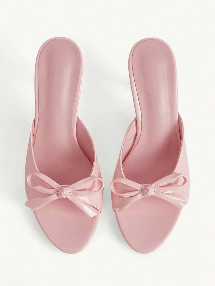 CUCCOO CHICEST Women's Bow Decor Fashion Daily Wear High Heel Sandals