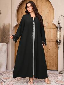 Al Najma Plus Size Women's Abaya - Black - View 3