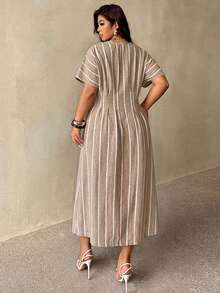 Auralis Robe pour femmes grandes tailles, robe manches chauve-souris abricot, nouvelle robe à la mode, vêtements d'été pour femmes grandes tailles, tenues de bureau pour femmes, robes décontracté pour femmes grandes tailles, robe de soirée grande taille, robes d'automne pour femmes, robes modestes pour femmes, robe de sortie - Multicolore - Voir 5