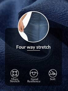 Flexra Plus Size Washed Denim Casual Shorts For Summer - Blue - View 8
