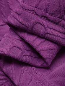 Women's Solid Color Casual Versatile Daily Wear Top - Purple - View 3