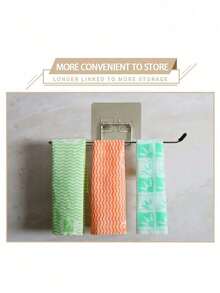 1pc Dishcloth Towel Holder With Hook For Kitchen - one size fits all - View 4