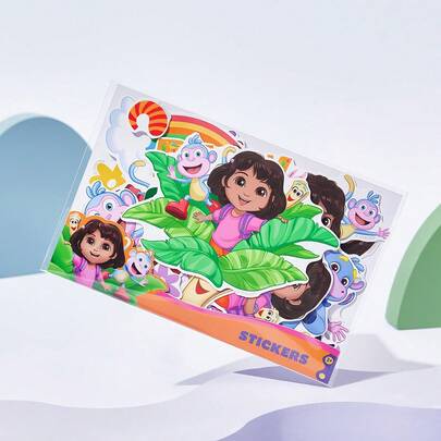 DORA | SHEIN Cartoon Stickers, Suitable For Water Bottles, Mobile Phones, Protective Cases, Laptops, Skateboards, Etc., Gifts