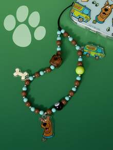 SCOOBY-DOO X SHEIN Dây đeo điện thoại đính hạt acrylic hình chú chó hoạt hình dễ thương và thời trang, mặt dây chuyền điện thoại. - Nhiều màu - Xem 6
