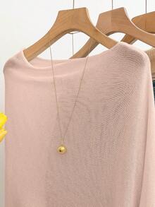 GlowEve Women's Casual Loose Vacation Style Poncho Sweater, Spring/Summer - Dusty Pink - View 4