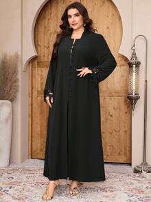 Al Najma Plus Size Women's Abaya - Black - View 6