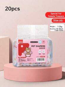 20pcs/Pack Pet Diapers, Dog Physiological Pants, Sanitary Napkins, Disposable Diapers For Male/Female Dogs, Pet Supplies - Multicolor - View 21