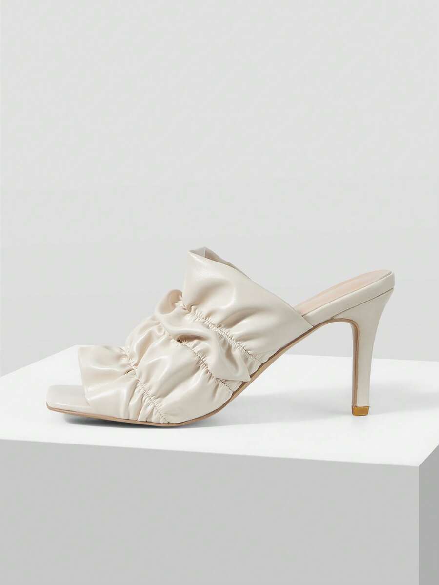 Mnmlis Women's Fashionable High-Heeled Sandals Summer - White - View 1