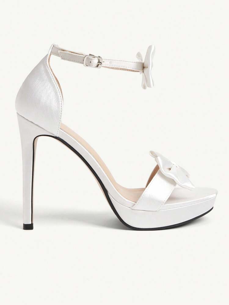 CUCCOO CHICEST Women's High-Heeled Sandals, Silver Sandals, Diamond Strips, Thin High-Heeled Waterproof Table Thick-Soled, Fashionable To Wear For Christmas Parties, Nightclub Style, Sexy Style, Easter, Suitable For Spring And Summer, Vacation Wear, Weddings, Travel Essentials, 2000's Style