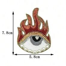 一套手工串珠爱心眼睛布贴，饰以水钻和刺绣贴花，可用于装饰服装、包包、鞋子，用途广泛，可DIY制作胸针、徽章等配饰，是定制时尚个性化装饰的理想之选，也是毕业礼物、节日礼物、万圣节礼物、圣诞节礼物，送给女性、女孩、朋友和家人的完美礼物。 - 彩色 - 查看 13