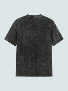 Modcrash Áo thun nam Hemo, Hemo, họa tiết đường phố, chất liệu cotton pha, hơi co giãn, màu đen, cổ tròn, tay ngắn, kiểu dáng thường ngày. - màu đen - Xem 2