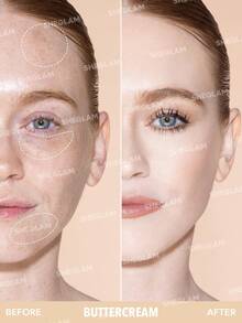 SHEGLAM Complexion Boost Concealer-Buttercream Sponge-Head Applicator Matte Liquid Concealer Long Lasting Brightening Color Corrector Weightless All-Day Long Lasting Hydrating Concealer - Buttercream - View 3