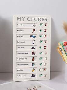 Libreta de notas disciplinaria, pizarrón de mensajes, lista de verificación, planificador, libreta de notas, gestión de tareas diarias, pizarra de lista de verificación de plástico con tarjeta de cartulina desprendible para lista de tareas pendientes, para formar buenos hábitos, un regalo adecuado para un buen amigo - Sección A - Ver 4