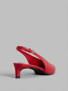 Giày sandal cao gót dành cho nữ - Đỏ - Xem 3