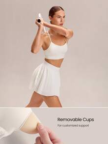 GLOWMODE FeatherFit™ Square Neck Y-Back Bra - Creamy White - View 2