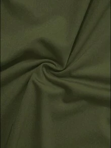 SHEIN SXY 女士纯色V领修身短袖连衣裙 Hoco连衣裙 - 綠色 - 查看 9