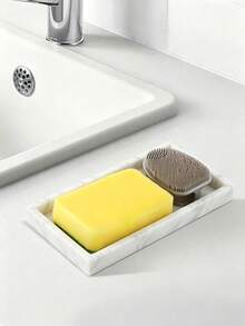 1PC Premium Silicone Storage Tray Organizer For Keys Makeup Jewelry On Bathroom Kitchen Sink Counter Holiday Gift Home Decor Christmas Summer - White Marble Style - View 6